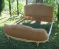 FRENCH ANTIQUE CUSTOM KINGSIZE CAPITONE DEMI-CORBEILLE BED